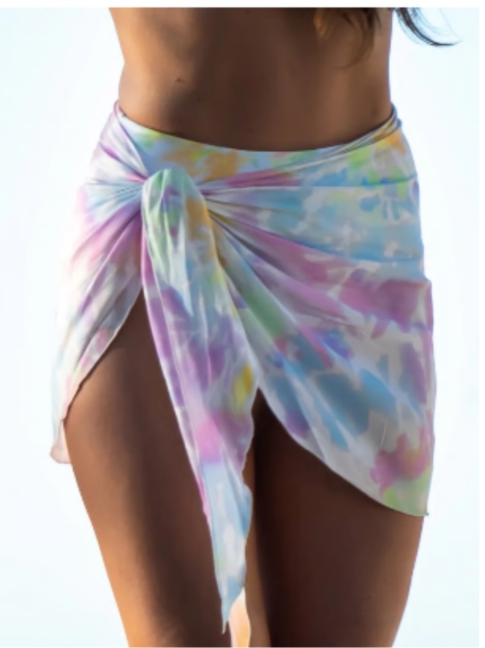Kenny Flowers Pastel Tie-Dye Swim Sarong